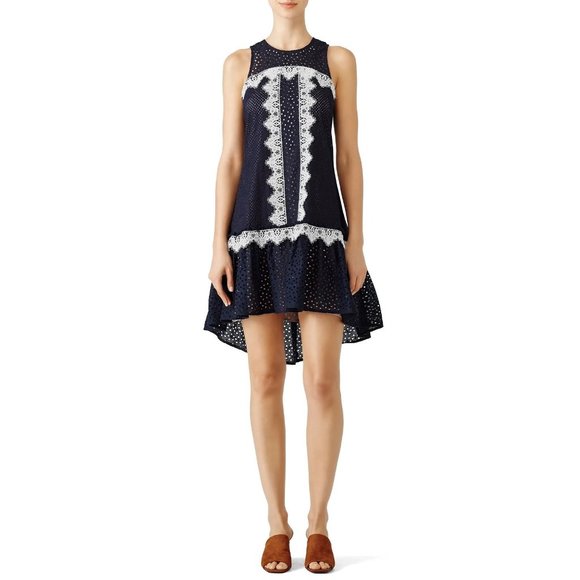 Nha Khanh Navy Bell Dress size 4 - Picture 1 of 9